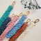 Handmade Braided Wristlet for Keys and Wallets, Cotton Keychain, Lanyard, Fob Holder, Aesthetic and Sustainable Boho Macrame Gifts for Women product 2